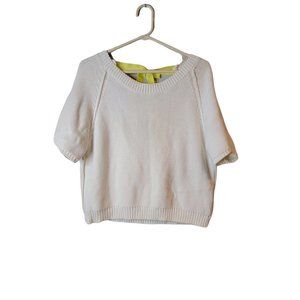 Charlotte Tarantola Medium Women's Sweater Short Sleeve Jeweled Ribbon Top